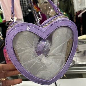 Heart-Shaped Purple Women's Bag